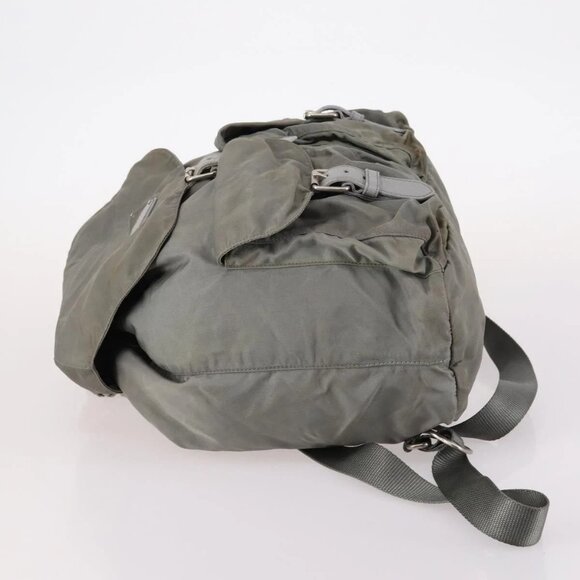 PRADA Backpack Nylon Green Silver Auth 141751 - Picture 6 of 16